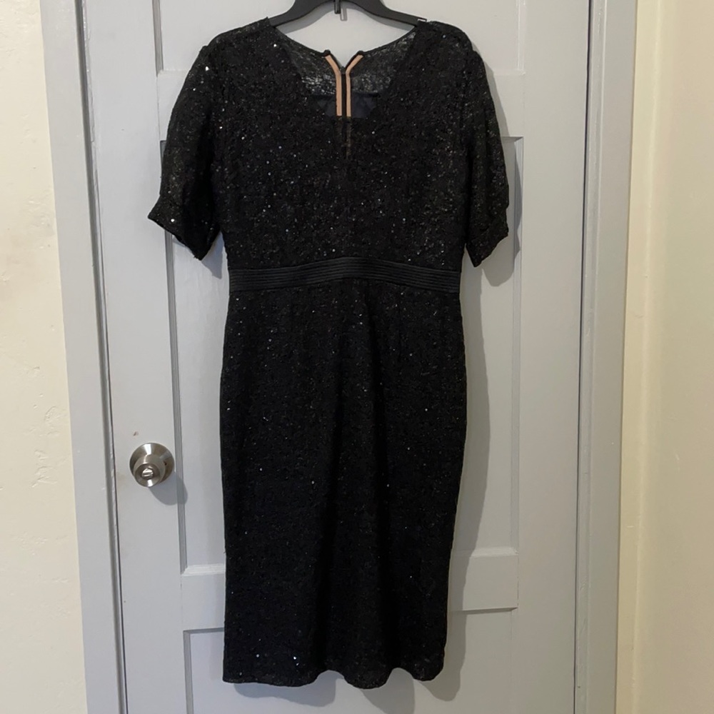Carmen Marc valvo black sequin dress
